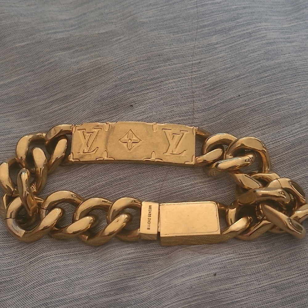 Louis Vuitton Gold-Tone Chain Bracelet